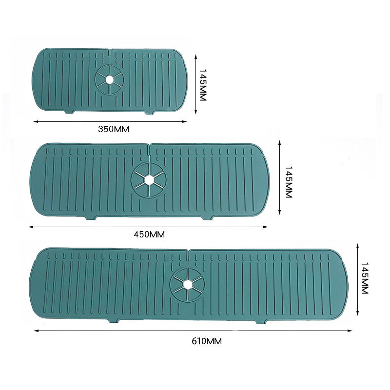 Kitchen Sink Faucet Mat, Silicone Folding Splash Guard homerefit
