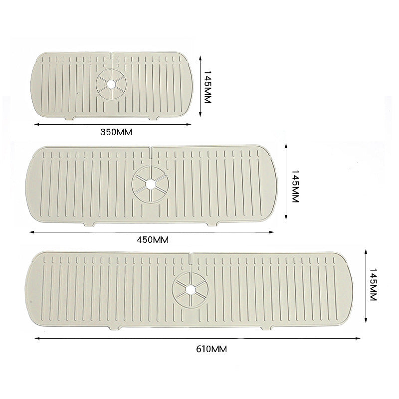 Kitchen Sink Faucet Mat, Silicone Folding Splash Guard homerefit