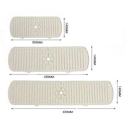 Kitchen Sink Faucet Mat, Silicone Folding Splash Guard homerefit
