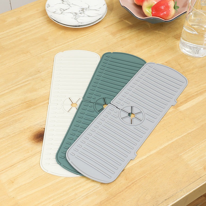 Kitchen Sink Faucet Mat, Silicone Folding Splash Guard homerefit