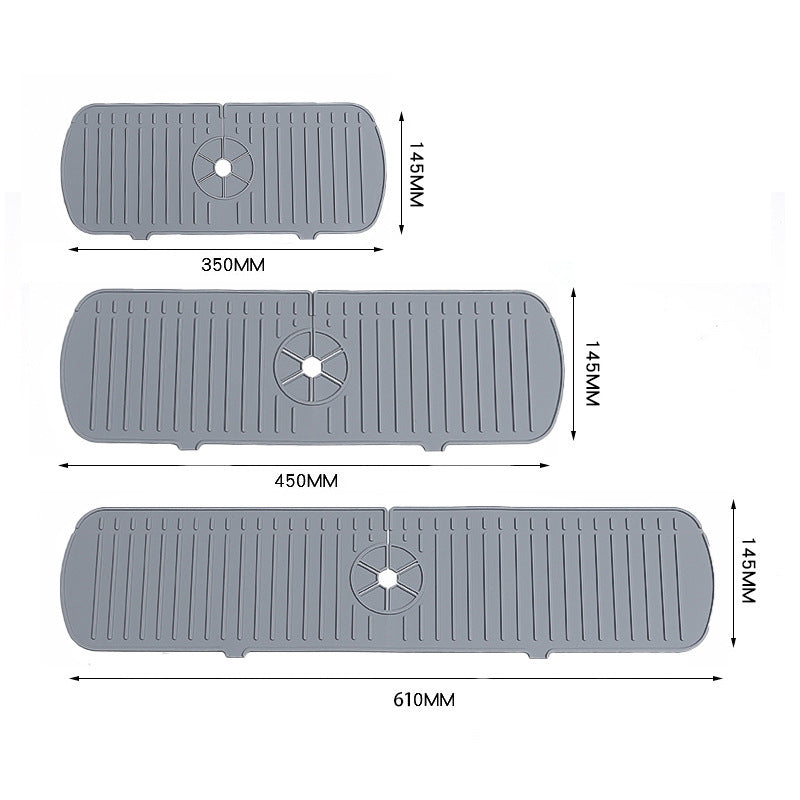 Kitchen Sink Faucet Mat, Silicone Folding Splash Guard homerefit