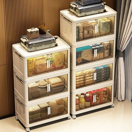 Collapsible Storage Bins With Magnetic Door