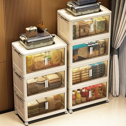 Collapsible Storage Bins With Magnetic Door