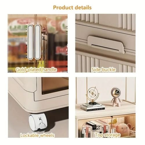 Collapsible Storage Bins With Magnetic Door